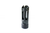 Faxon 9mm/350 Legend MuzzLok Ported Flash Hider, Steel, QPQ Nitride - FFMD9MMPFHSQPQ