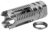 NBS Four-Pronged Muzzle Brake 1/2-28 - Stainless Steel - MZ1014SS-N