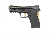 RADICAL RF AR-15 PISTOL 5.56 vs Smith & Wesson Performance Center M&P9 Shield 2.0 380ACP Pistol - Thumb Safety - Gold - 8 RoundHANDGUN