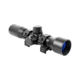 Aim Sports 4X32 Compact Mil-Dot Scope w/ Rings - 1/4 MOA