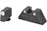 AmeriGlo Tall Suppressor Series 3 Dot Sights for All Glocks - Green with White Outline