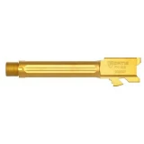 Fortis Glock 19 Match Grade Barrel with Thread Protector - TiN Coating (Gold) - FM-G19-TB-TiN