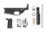 Aero Precision M5 (.308) Stripped Lower in Anodized Black, M5 Enhanced Carbine Buffer Kit, Lower Parts Kit Minus FCG Bundle