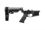 Aero Precision AR15 Pistol Complete Lower Receiver w/ A2 Grip & SBA3 Brace - Black