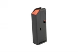 DURAMAG Stainless Steel 9mm Luger Colt Style Magazine - Orange Follower - 10 Round